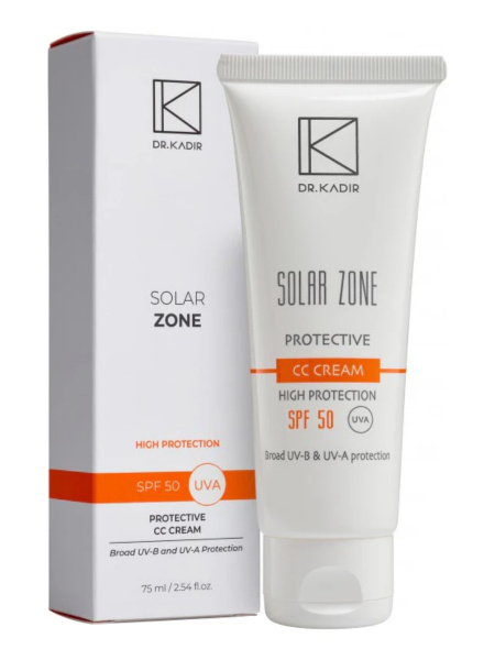 Защитный крем с тоном SPF 50 Dr.Kadir Solar Zone Protective CC Cream SPF 50, 75 мл